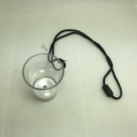 LED flashing shot glass necklace with lanyard