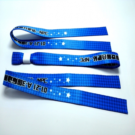 Customized logo Promotion Ribbon Wristband
