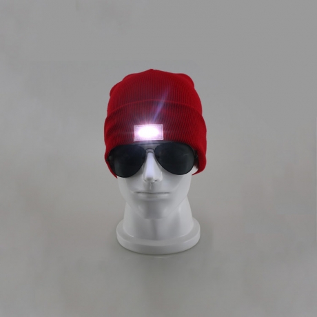 Outdoor sport camping LED beanie hat