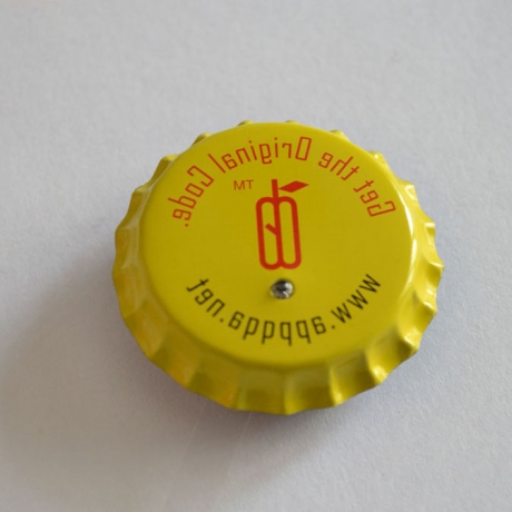 Beer bottle cap LED flashing light badges with custom designed logo