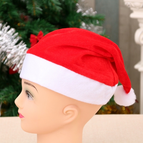 Golden velvet Christmas hat for adults and children