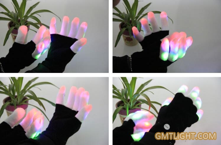 led flash gloves