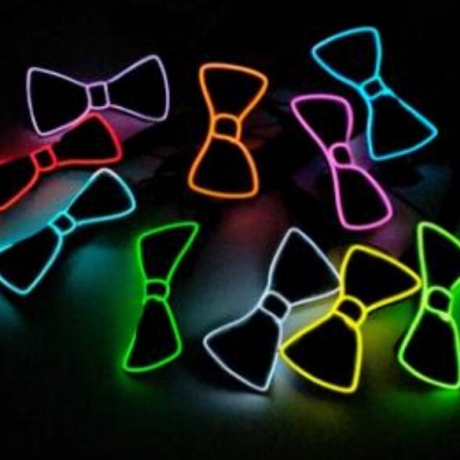 El line outline effect luminous bow tie