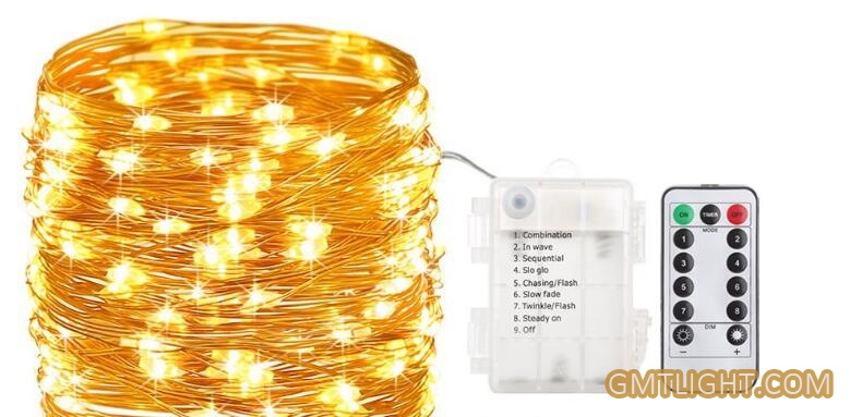 10 meter copper string lamp with remote control