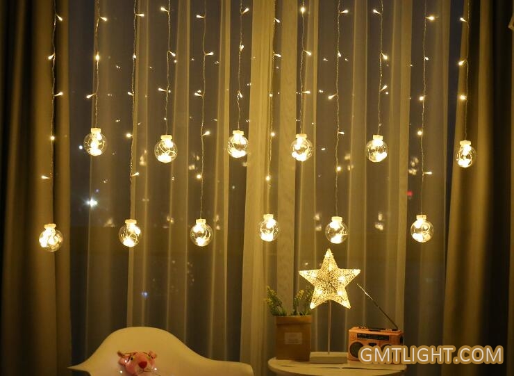 large transparent bulb led curtain light