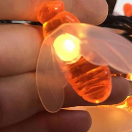 Solar LED bee decoration light string