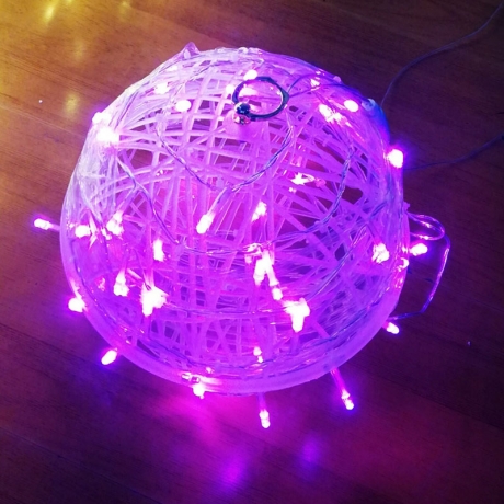 led rattan ball lamp