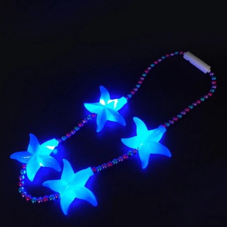 LED starfish luminous necklace