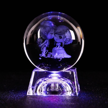 Hand made light up crystal ball for gifts