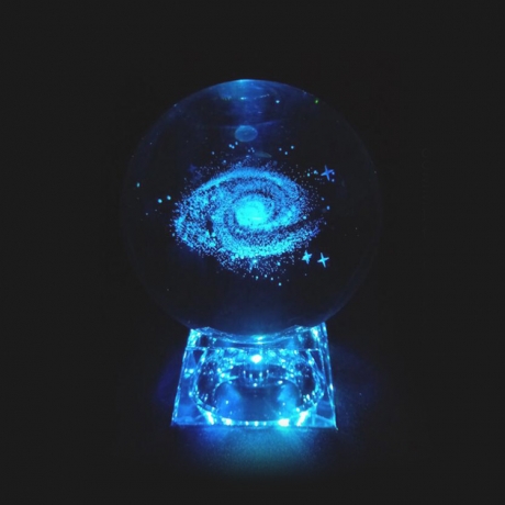 Hand made polishing LED light up crystal light effect ball