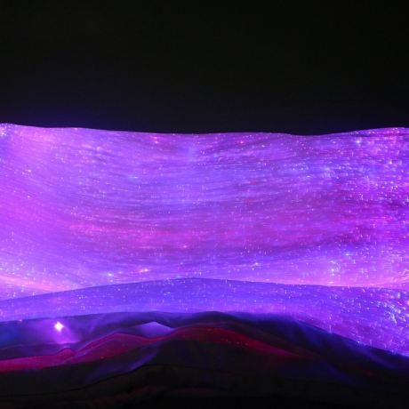 100% polyester glow in the dark luminous fabric textile