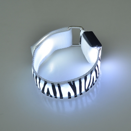 LED light up creative pattern printed flashing safety arm band