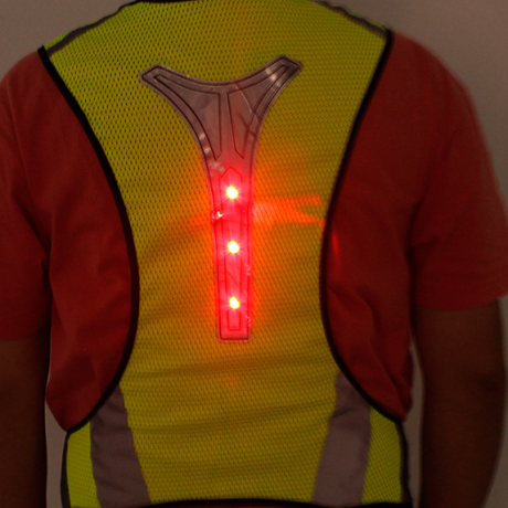Led light up reflective vest for riding night running and mountaineering