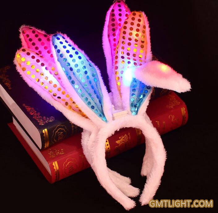 luminous plush rabbit ear band
