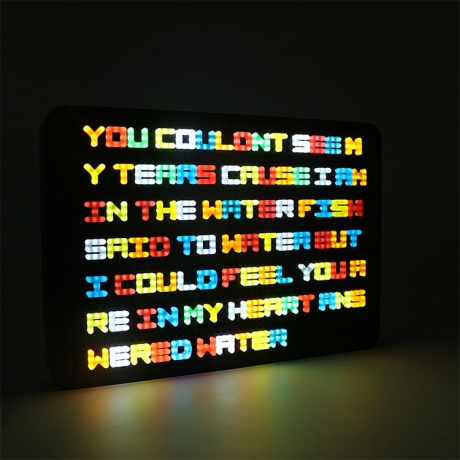 LED light up pixel pegs editable colorful lightbox