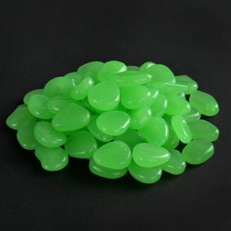 High Polished natural Colored glow in the dark pebbles stone resin