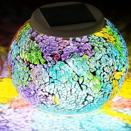 Solar color mosaic glass bulb lamp