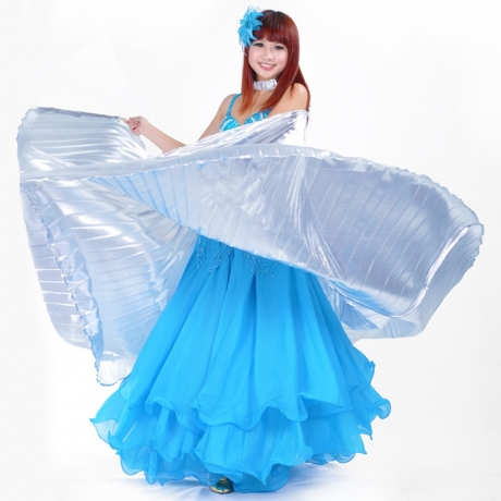 Gold color fabric performance dancing prop big wing (YC-W001)