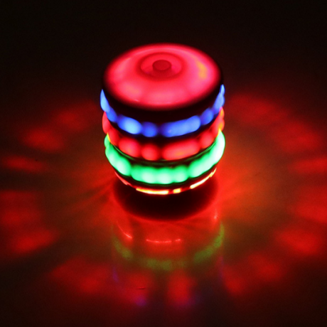 Colorful flash light music top gyroscope