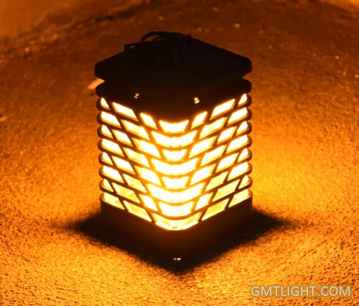 solar outdoor flame lamp