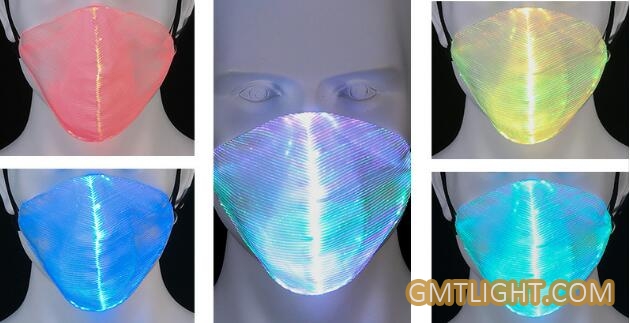led fiber optics light up mask