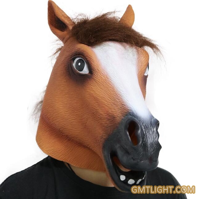 latex horsehead mask