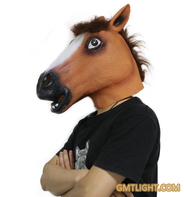 latex horsehead mask