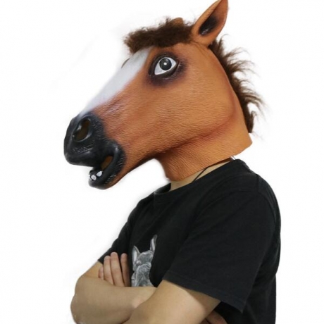 Latex horsehead mask