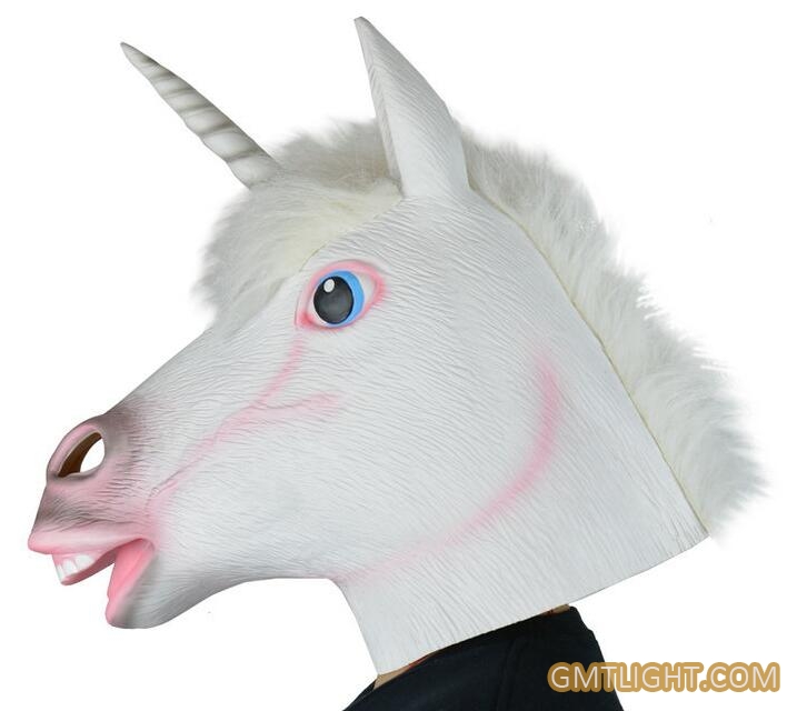 latex unicorn horse mask