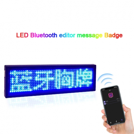 Bluetooth APP Programmable LED editable message badge