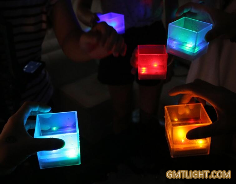 flash beer cup cubic shape luminous cup