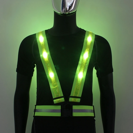 Outdoor safety LED flashing waring light reflective vest (JY-42)