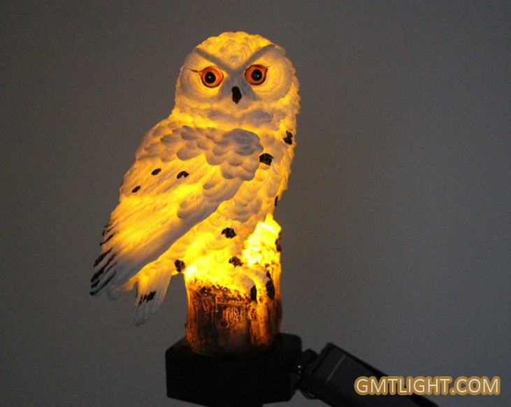 solar energy led owl light