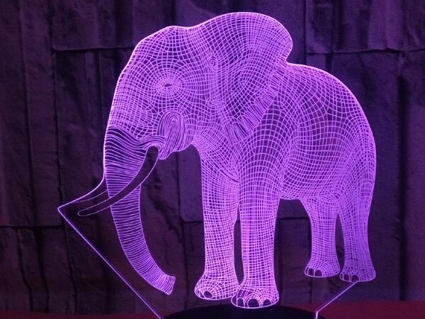Elephant effect with 3D touch switch night light