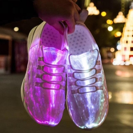 LED optical fiber fabric shoes