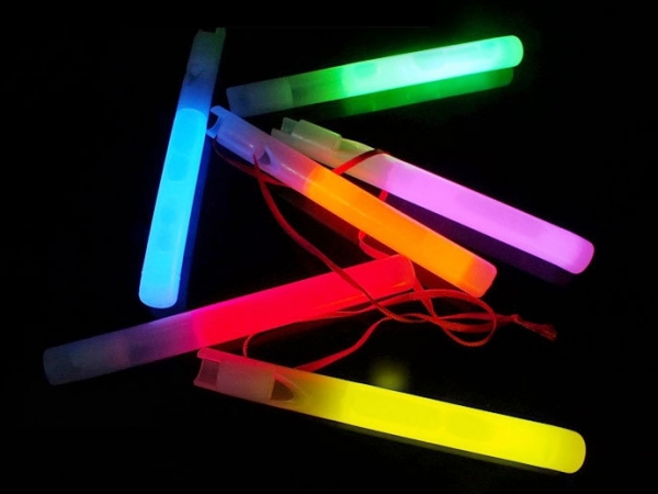 Disposable hardcover glow light stick whistle