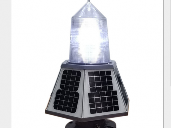Integrated solar beacon indicator morse signal lamp