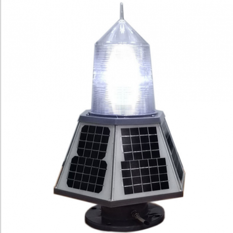 Integrated solar beacon indicator morse signal lamp