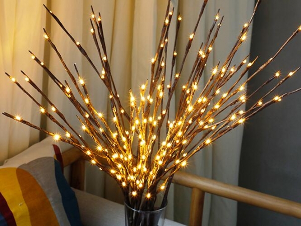 Simulation branch shaped LED decorative lamp