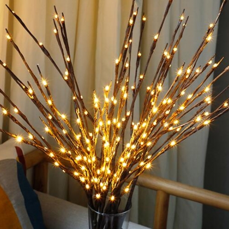 Simulation branch shaped LED decorative lamp