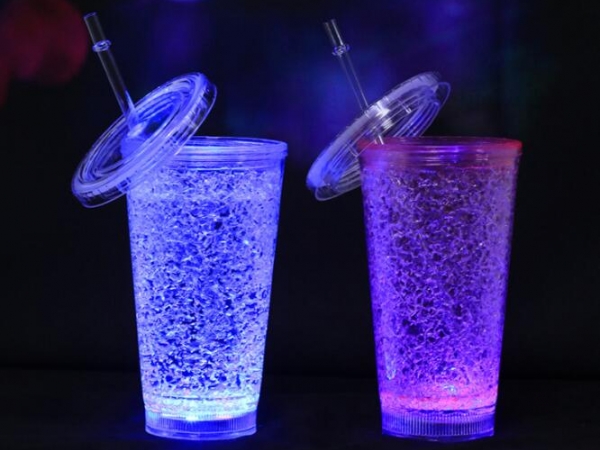 Ice cracking effect led pipette light cup