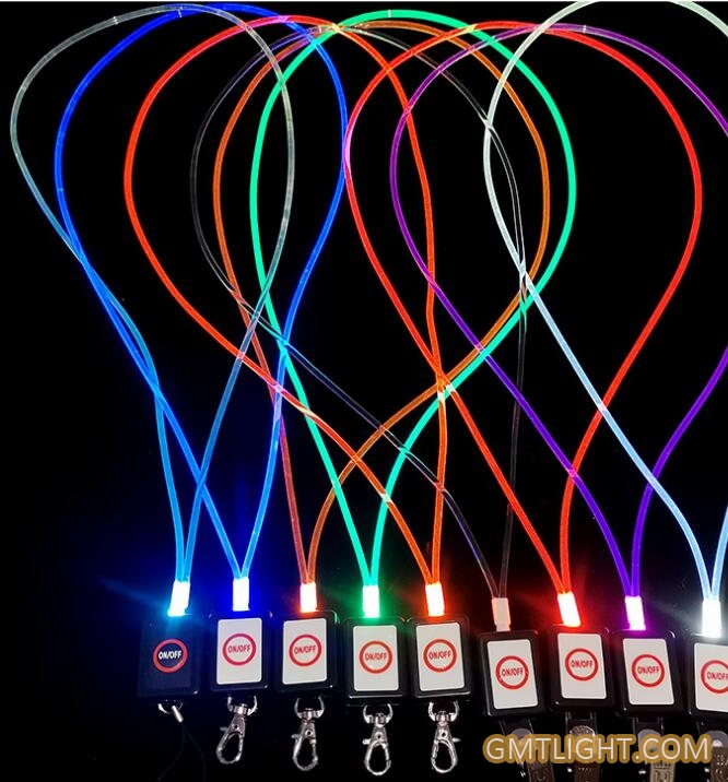 luminous silicone flash cord for chest card