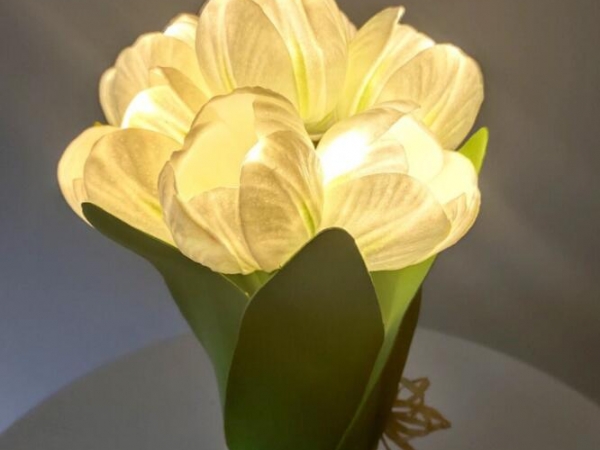 luminous tulip bouquet with led light for desktop decoration