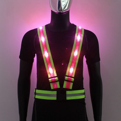 LED flashing warning light reflective vest (50pcs/ctn)
