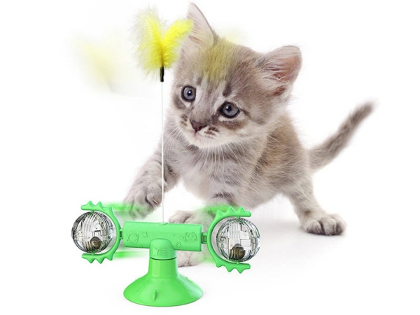 Spin ball cat teaser favorite practicing toy (No.DB-C02)