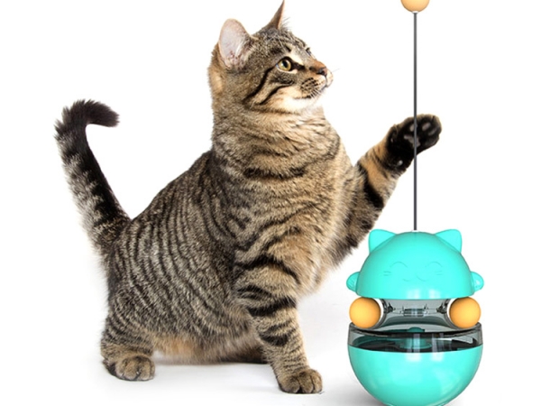 Cat teaser playing tumbler ball feeding toy (No.DB-C03)