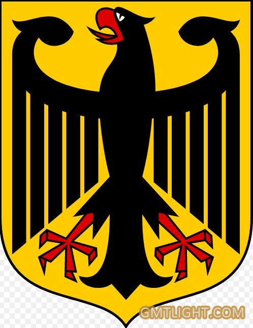 德国国徽：金色盾牌与黑色雄鹰