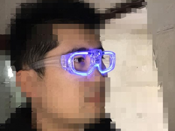 Simple luminous eyeglasses light without lens for entertainment