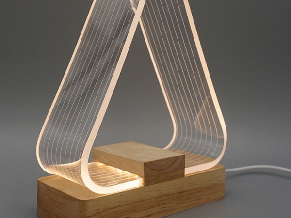 nordic simple style triangle creative soft clear light nightlight