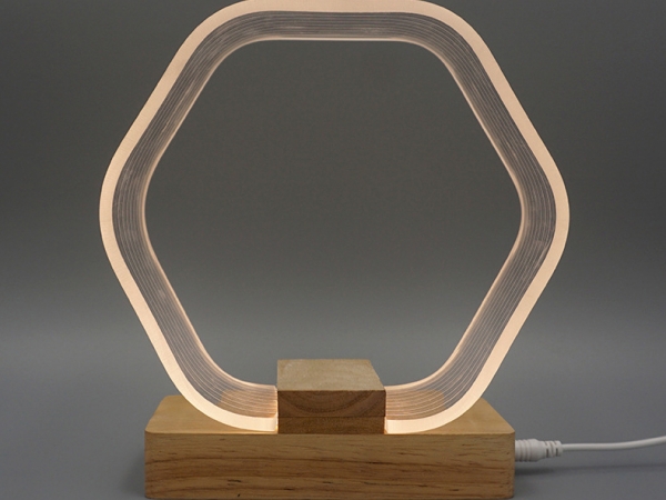 Hexagonal Nordic night light with soft led light（ML-054）